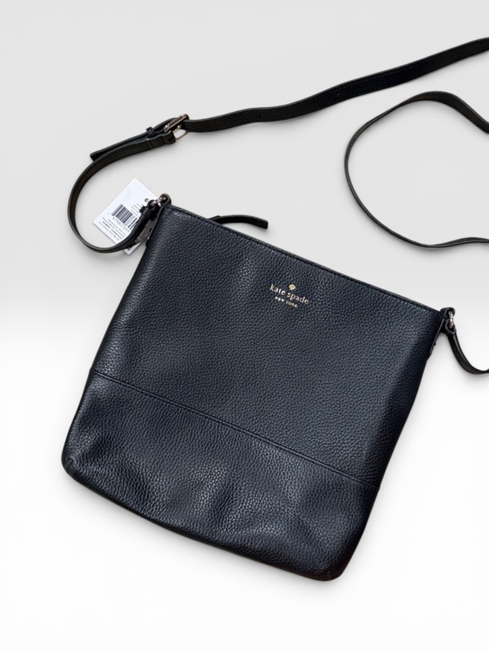 Kate Spade Black Pebbled Leather Southport Avenue Cora Crossbody Bag NWT
